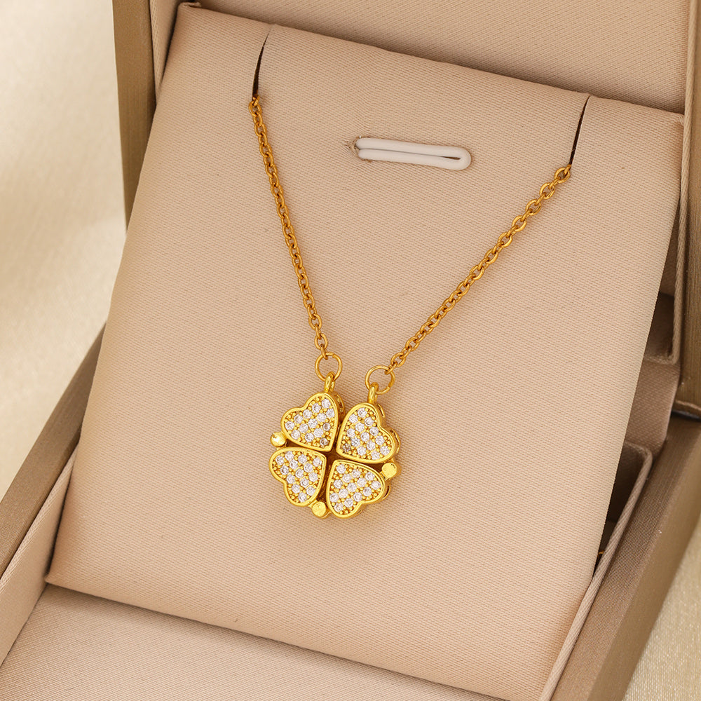 Collier Trèfle d’Amour – Magnetic Clover Necklace