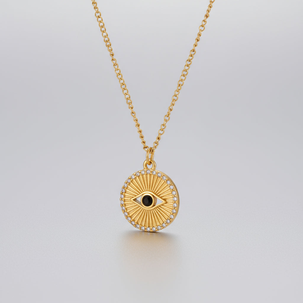 Soleil Noir Necklace – The Golden Eye of Light