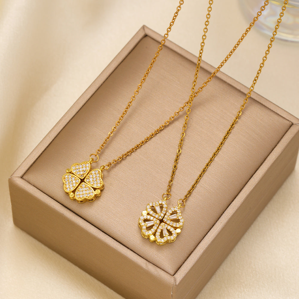 Collier Trèfle d’Amour – Magnetic Clover Necklace
